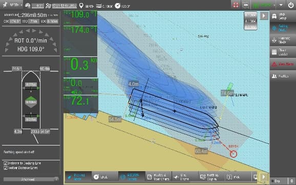 Having an overview of the vessel motion on display